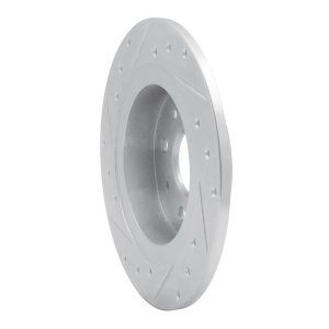 Kia Sephia Brake Rotor (1) - Rear Right - R1 Concepts - Drilled & Slotted - Silver - `98-`03